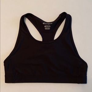 Women’s Black Champion Double Dry Jog Sports Bra